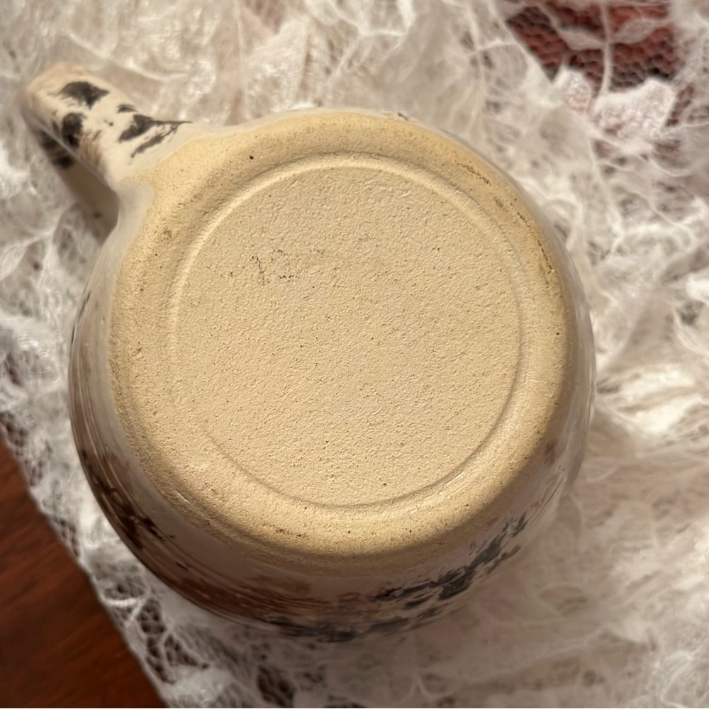 Stoneware Spotted/Speckled Earth Tone Hand Thrown Pottery Mug With Maker Mark - Picture 5 of 12